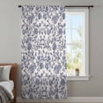 thumbnail image 4 of Blue Floral Leaf Sheer Curtains 45 Inches Long, Retro Farmhouse Plant Tree Branch Light Filering Curtains, Breathable Simi Curtain Privacy Drapes for Kitchen Bathroom Small Window Treatment, 4 of 9