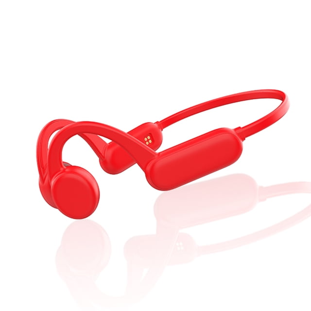Auricular hueso conducción ipx8 a prueba de agua a prueba de sudor a prueba de sudor dinámico manos libres auriculares audio reproductor de audio para computadora roja Eigraketly EL005737-03B
