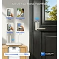 thumbnail image 3 of Veise Wifi Smart Lever Lock, Fingerprint Keyless Entry Door Lock with Handle, Easy Installation, Auto Lock, Satin Nickel, 3 of 9