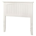 thumbnail image 1 of Mid-Century Wood Twin Panel Headboard in White, 1 of 6