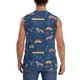 thumbnail image 4 of Balery French Bulldog Dog In Beret Camisetas sin mangas para hombre, absorbe la humedad y protege contra el mal olor.-X-Large, 4 of 7