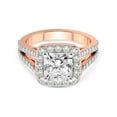 thumbnail image 3 of 3 Carat IGI Certified Radiant Shape Lab Grown Diamond Engagement Ring | 14K Rose Gold | Rosalind Split Shank Halo Lab Diamond Ring | FG-VS1-VS2 Quality Friendly Diamonds, 3 of 5