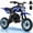 blue, variant on 39cc 4-Stroke Off-Road Mini Bike Gas Powered, 20 MPH max Speed, 27 Miles Range, Dual Disc Brakes, EPA Approved Pocket Bike Supports 165 lbs for Teens,Red