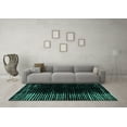 thumbnail image 3 of Ahgly Company Indoor Rectangle Abstract Turquoise Blue Modern Area Rugs, 8' x 12', 3 of 4