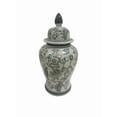 thumbnail image 2 of Galt International Jasper Green Parrot Chinoiserie Ceramic Jar 18", 2 of 5