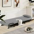 thumbnail image 4 of LAZZO 5-in-1 Convertible Sleep Chair Bed, Comfy Folding Sleeper Chair for Adults with Adjustable Backrest, Side Pockets & Pillow, Gray, 4 of 9