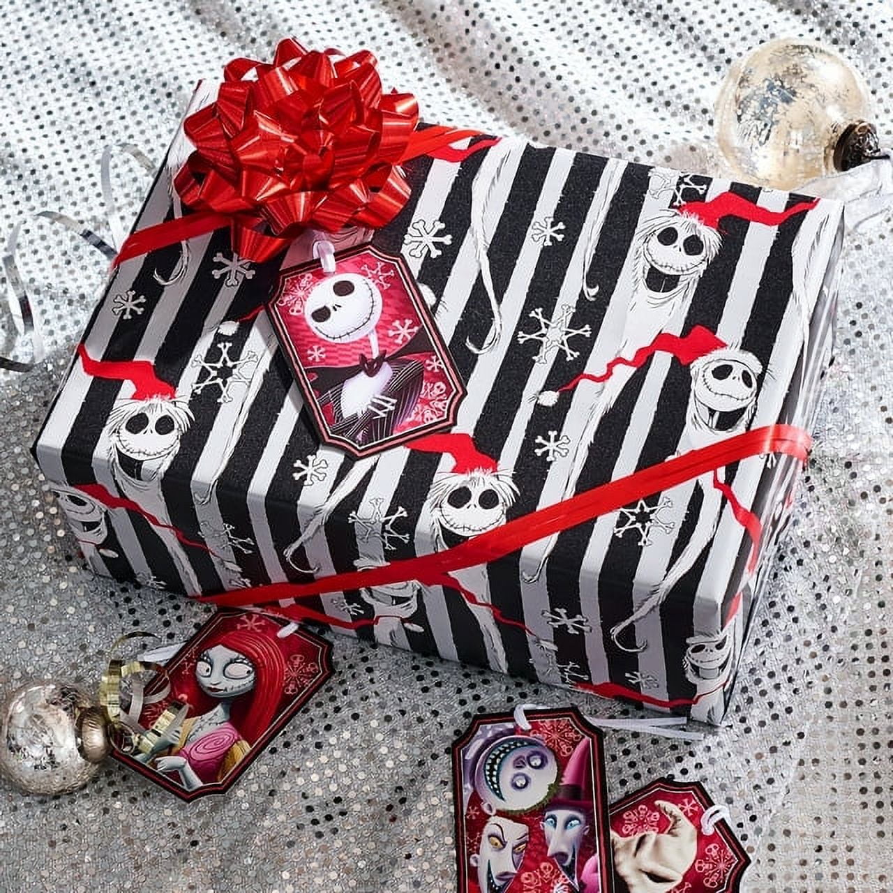1 Roll Nightmare Before Christmas Red Wrapping Paper