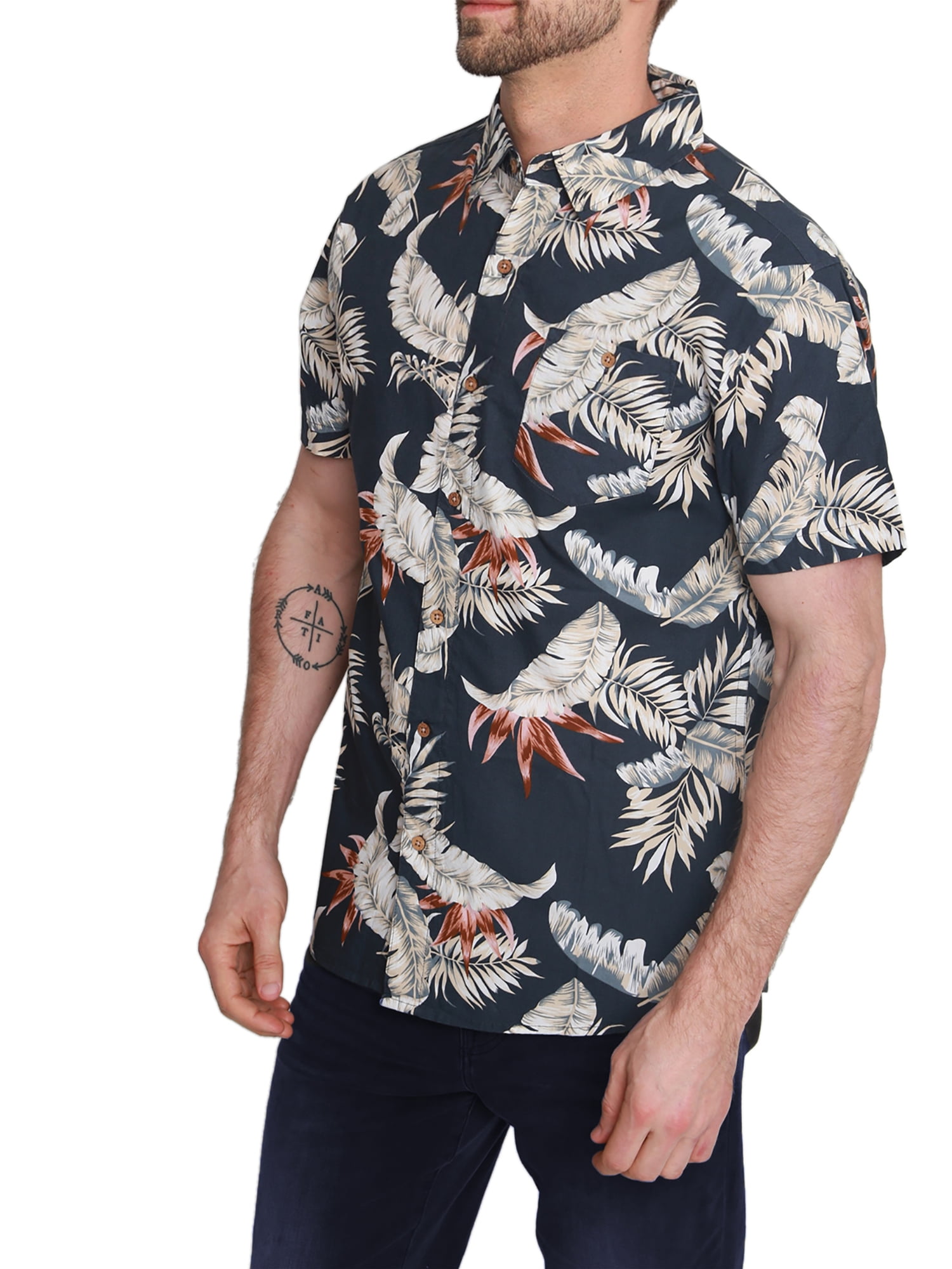Pacific Marlin Men's Short Sleeve Hawaiian Woven Shirt