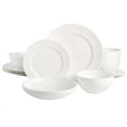 thumbnail image 5 of Gibson 9984516RM Elite Embossed Bone China Double Bowl Dinnerware Set, Service for 4 (16pcs), White, 5 of 9