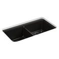 thumbnail image 2 of Kohler 8199-CM3 33.5 in. Undermount Double Bowl Kitchen Sink - Matte Taupe, 2 of 2