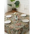 thumbnail image 3 of Vintage Spring Floral Suqare Tablecloth - 54 x 54 Inch, Farmhouse Flowers Green Vintage Waterproof & StainResistant Tablecloth, Washable Oil-proof Table Cover for Dining/Party/Wedding/Camping/Buffet, 3 of 9