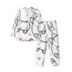 thumbnail image 1 of Balery Alpacas and Hearts Pijama para Hombre de Dos Piezas con Manga Larga, Conjunto de Dormir y Descanso Suave con Bolsillos-Small, 1 of 7
