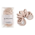 thumbnail image 2 of Beige Hairband - Gentle Soft and Stretchy Nylon Fabric Ponytail Holders - 12 Pack, 2 of 5