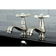 thumbnail image 2 of Kingston Brass KS1108BEX Basin Tap Faucet with Cross Handle, Brushed Nickel, 2 of 3