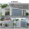 thumbnail image 6 of DetalleGo 8x12 FT Outdoor Metal Storage Shed - Lockable Double Doors, Adjustable Side Door, Aluminum Frame & Weatherproof Design for Garden, Backyard, Patio (Include Frame Floor & Accessories), 6 of 8
