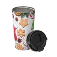 thumbnail image 2 of Fotbe Christmas Gingerbread Cookies Printed Insulated Travel Coffee Mug Spill Proof Leak Proof Stainless Steel Coffee Tumbler Reusable Coffee Cups with Lids Thermos, 2 of 8