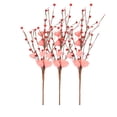 thumbnail image 1 of 3 piezas de palitos de bayas artificiales con forma de corazón, palitos florales para manualidades, ramas florales corazon rosa, 1 of 9