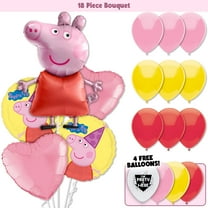 18pc Peppa Pig Balloons Kit - Peppa Balloons - Kids Birthday Party Decor Decoration Supplies