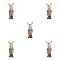 thumbnail image 2 of maskred Delightful Rabbit Statue Figurines Animal Sculpture Craft Wedding Gift male 8.5x23.5cm 5Set, 2 of 6