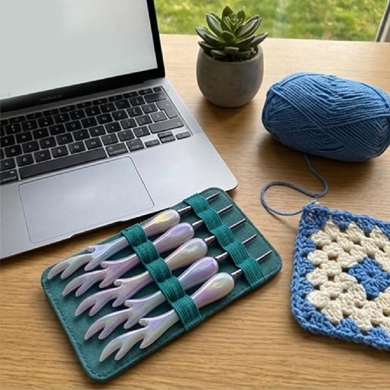 Acrylic Crochet Hook Set With Large Ergonomic Handle For Crafting