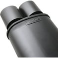 thumbnail image 6 of Burnout Spun locked Universal Oval Muffler Exhaust 3.5" Double Wall Dual Slant Tip 2.5" Inlet (Black), 6 of 7