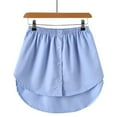 thumbnail image 2 of WTXUE Skirts for Women, Women's Underskirt Lower Skirt Sweep Shirt Extension Skirt with Buttons Shirt Extension Layering Top Bottom, Sky Blue 2XL, 2 of 4