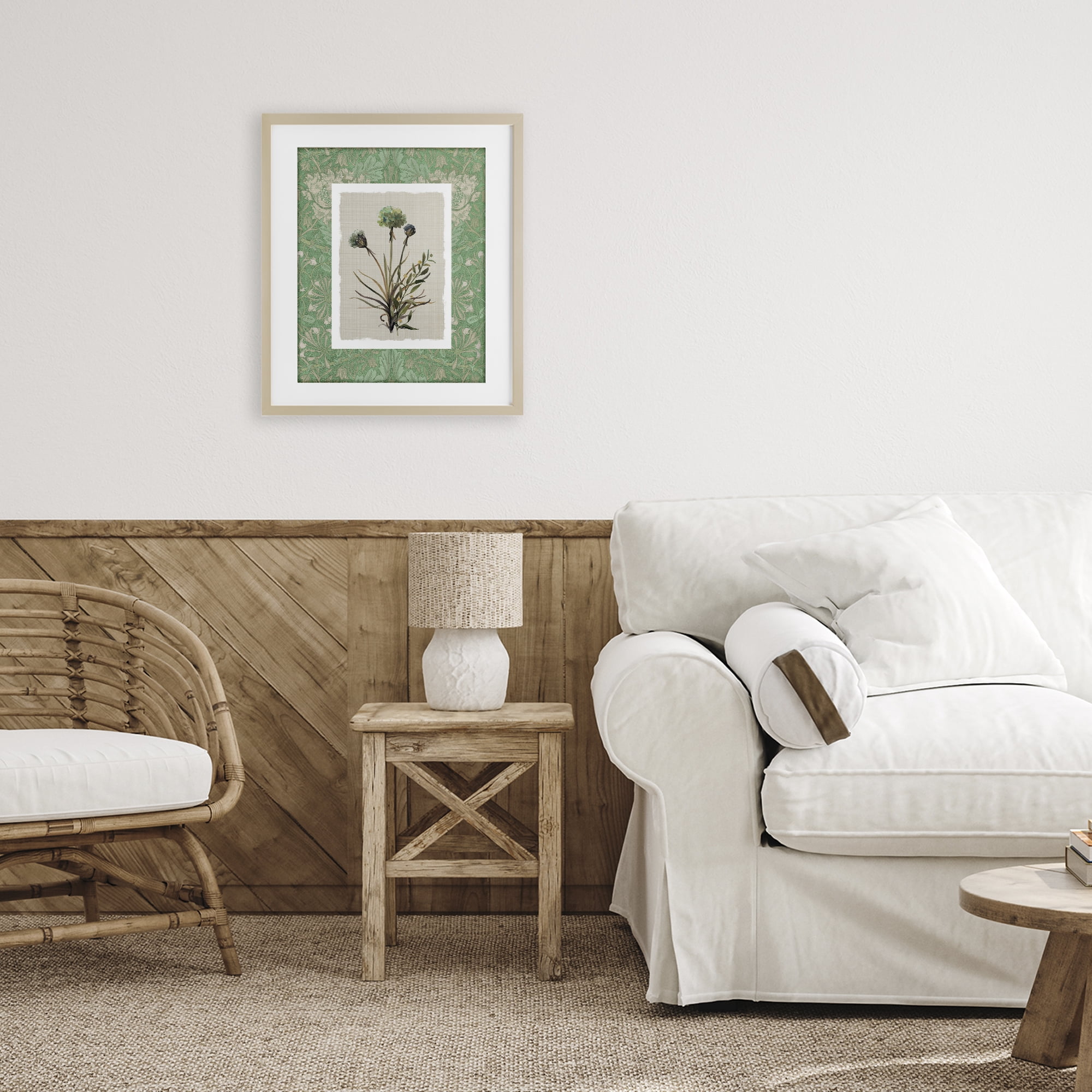 Stupell Industries Vintage Foliage in Green Birch Framed Print Under Glass, design by Carol Robinson
