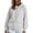 Grey, variant on Zijinkuiwen Women Solid Full Zip Up Hoodie with Dual Flap Pockets Long Sleeve Drop Shoulder Loose Relaxed Fit for Everyday Daily Casual Outfit,XL