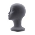thumbnail image 3 of Cabeza femenina de espuma de maniquí de moda para estante de soporte de gafas de peluca (gris), 3 of 4