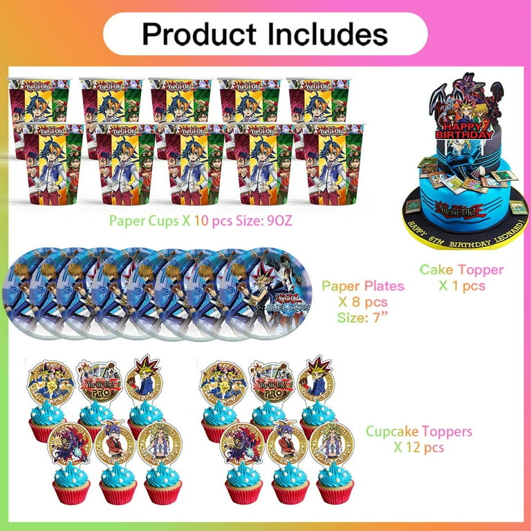 yugioh happy birthday card Yugioh Personalized Edible Print Premium Cake Topper Frosting Sheets 5   Edible Toppers & More