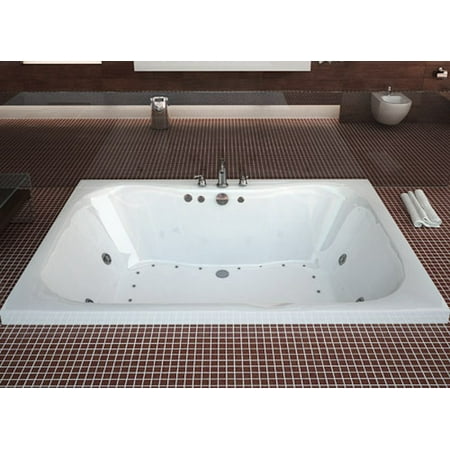 Atlantis Tubs 4860NDR Neptune 48 x 60 x 23 Rectangular Air and Whirlpool Jetted Bathtub w/ Right Side Pump