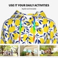 thumbnail image 4 of Sikiie Tropical Lemon Women's Casual Hoodies Long Sleeve Lightweight Pullover Tops Loose Sweatshirt-X-Large, 4 of 7