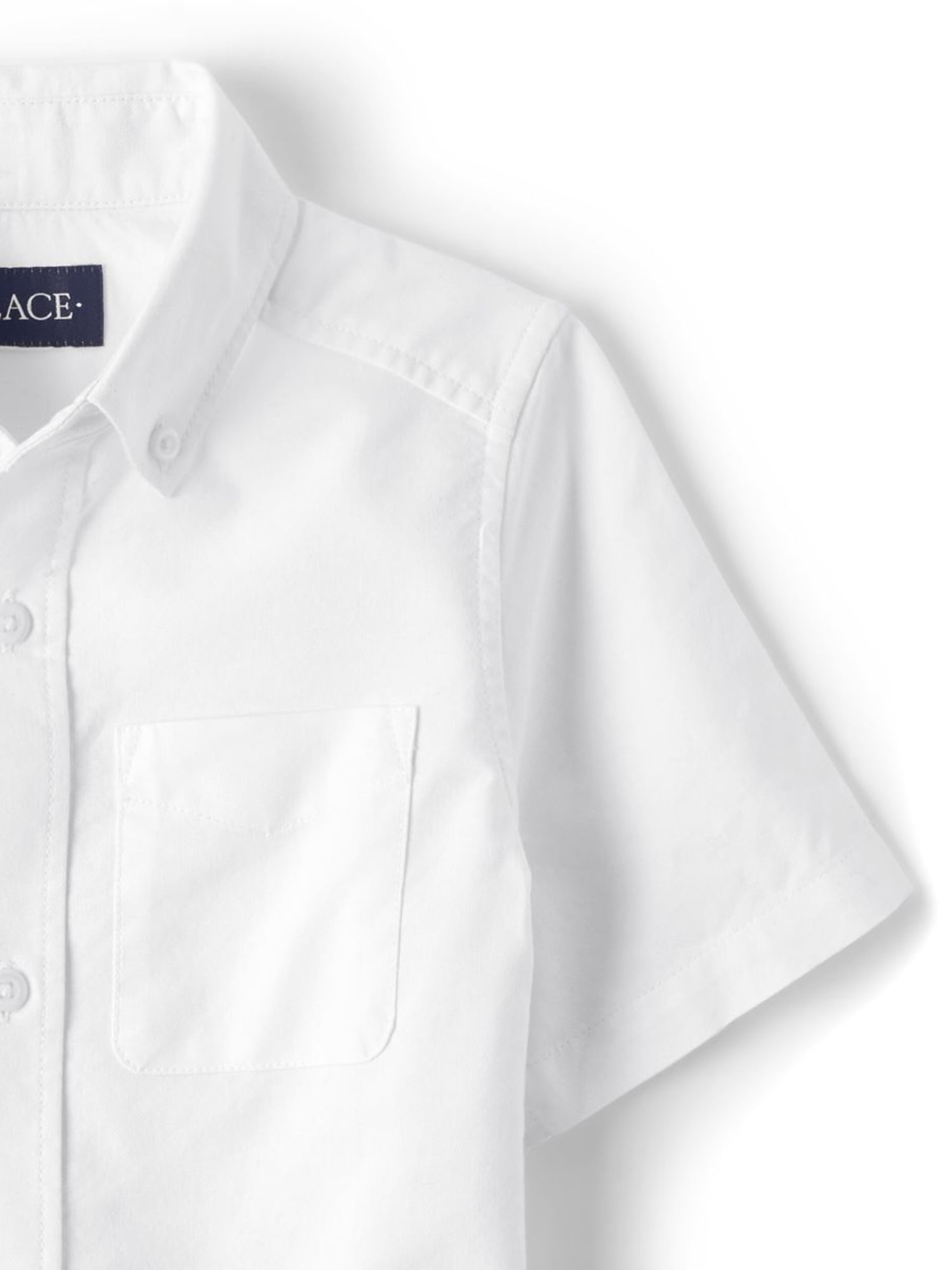 The Children's Place Boys Uniform Short Sleeve Woven Button Up Shirt, Sizes XS-XXL