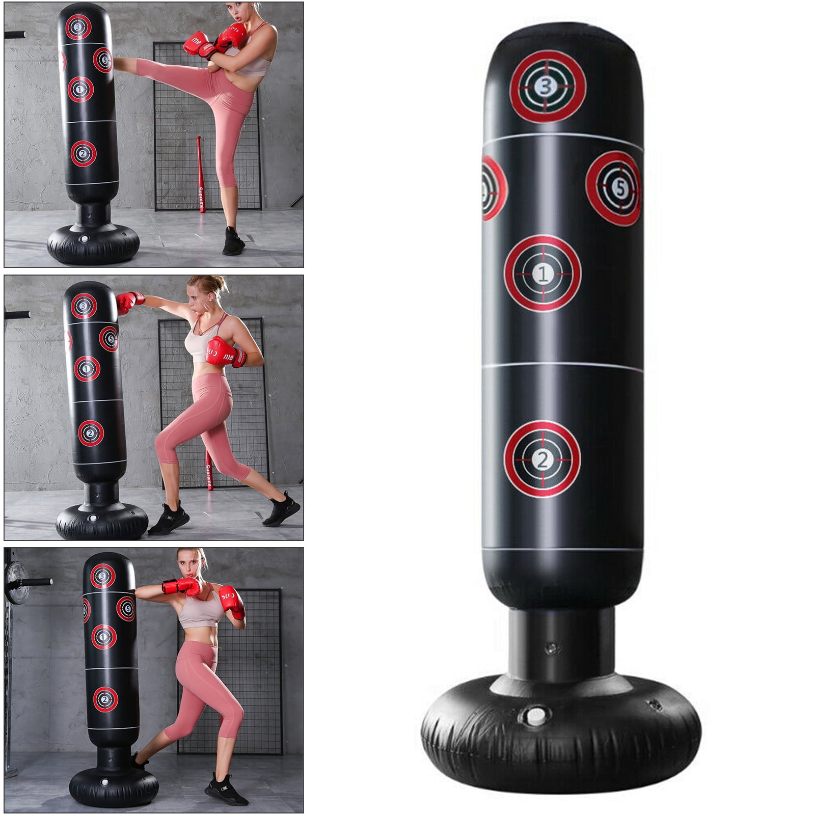 Free Standing Punching Bag, TWSOUL Heavy Duty Target Stand Punch Bags/Excellent Dummy For Boxing/Kick Boxing/Mixed Martial Arts/MMA Training Equipment