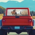 thumbnail image 4 of SEANATIVE Truck Rear Window Graphic Decal Printed Full Coverage Graphic Sticker Auto Rear Window Film for Pickups Trucks (66.9 x 22.4 Inch), Easy to Install, Horse Animal Pattern, 4 of 7