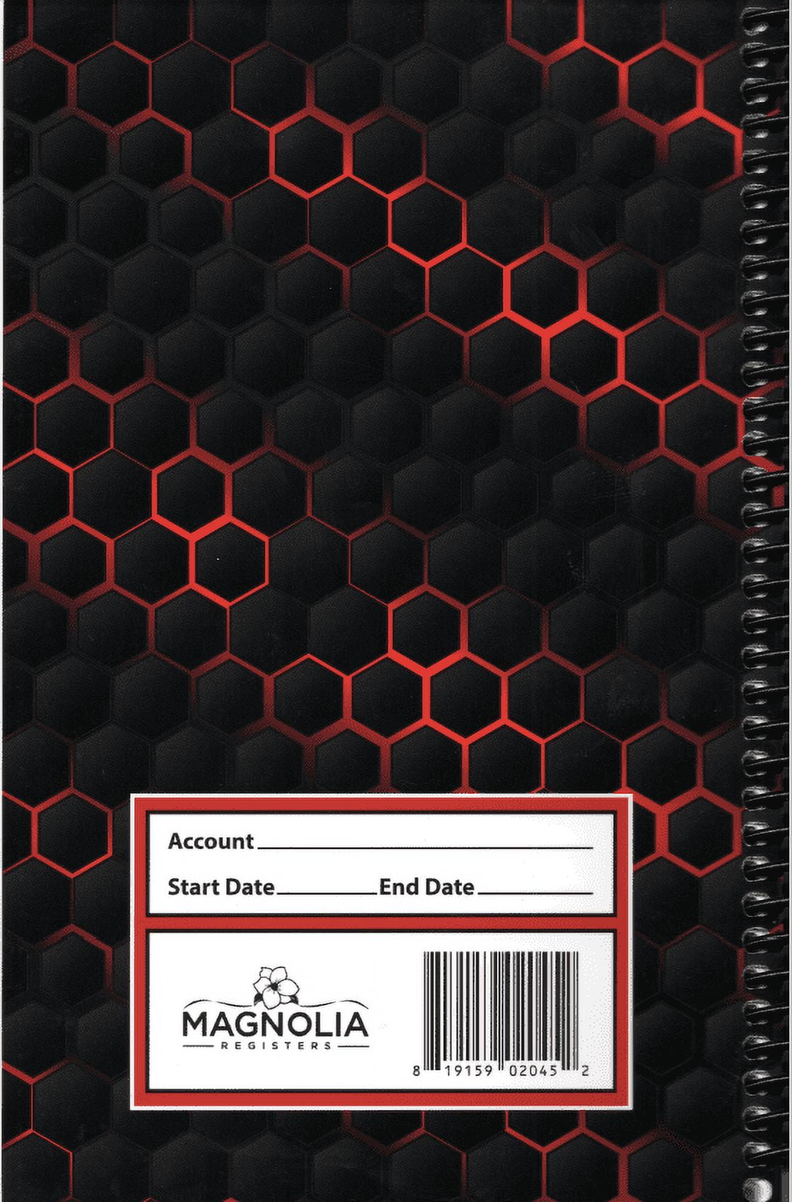 Side Spiral Bound Checkbook/Transaction Register Debit Card and Check Register Account Tracker (Red Lights)