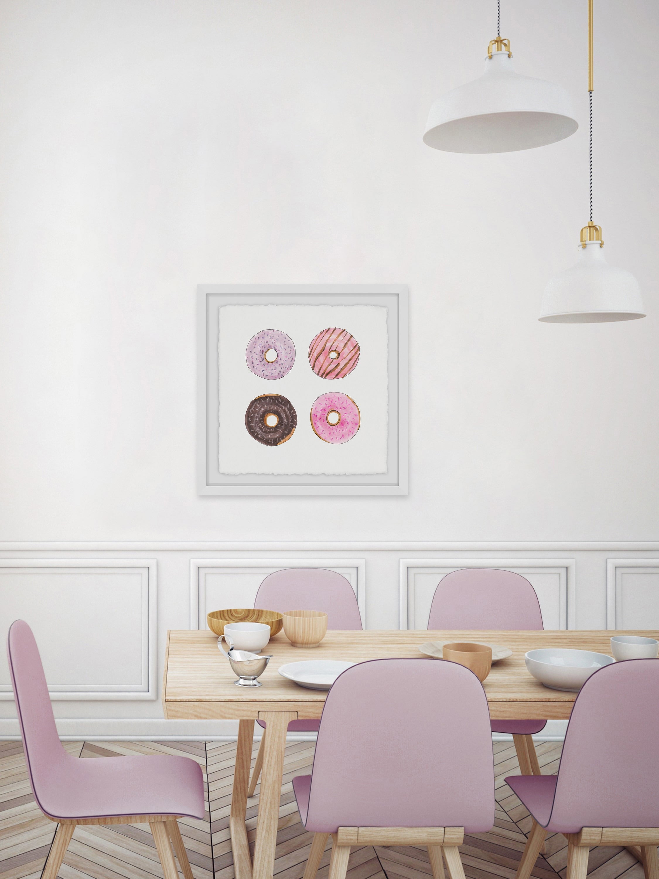 Donut Break Framed Painting Print