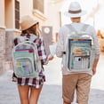 thumbnail image 2 of KOITHOT Heavy Duty Clear Backpacks Large Capacity Transparent Waterproof Backpacks for School Stadium College,Gray, 2 of 7