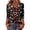 Navy, variant on Hsovts Women Plus Size Christmas 3/4 Sleeve V‑Neck Top Watercolor Tree Print Soft Knit T‑shirt Casual Shirt Slim Silhouette Red 2xL