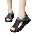 thumbnail image 4 of Mujeres señoras transpirable comodidad ahueca hacia fuera Casual cuñas zapatos de malla sandalias Wmkox8yii nm7919, 4 of 8