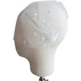 thumbnail image 3 of GHSDFBB Bridal Wedding Birdcage Veil Short White Lace Veil with Comb Single Layer Veil Flower Rhinestone Birdcage Veil for Tea Party Fascinator Prom Wedding Veils, 3 of 4