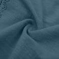 thumbnail image 6 of IPYUI Empire Waist Tops for Women Bell Sleeves Lace Trim Peplum Top Linen Blouses for Women Boho Top Gauze Shirts Plain Square Neck Elegent Stylish Lightweight Fabric Loose Fit Tunic Loose Clothes, 6 of 9