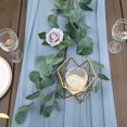 thumbnail image 2 of Camino de mesa ZOELNIC de 71 x 304 cm para bodas, de gasa suave y polvorienta, ideal para decoración de fiestas navideñas, color azul, 2 of 6