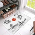 thumbnail image 3 of MKHERT Oriental Ink Painting Man with Boat and Bamboo Leaves Doormat Rug Home Decor Floor Mat Bath Mat 30x18 inch, 3 of 3