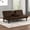 Brown + Engineered Wood + Foam + Leather + Contemporary + 2 Seat, variant on Contemporary Style Futon Sofa Bed Black Finish Built In USB Chargers Biscuit Tufting Seat And Back Back Seat Drop Down Table With Cup Holder Easily Convert To Bed
