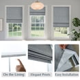 thumbnail image 7 of Belmar Washable Cordless Roman Shades,Double Tone Color Jacquard Textured Woven 27x64"Pewter, 7 of 7