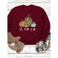 thumbnail image 2 of Anbech It's Fall Yall Shirt Women Pumpkin Sweatshirts Christmas Graphic Long Sleeve Crewneck Top, 2 of 3
