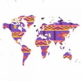 thumbnail image 2 of Murdock, Ramona 15x15 White Modern Wood Framed Museum Art Print Titled - World Map Tribal, 2 of 4