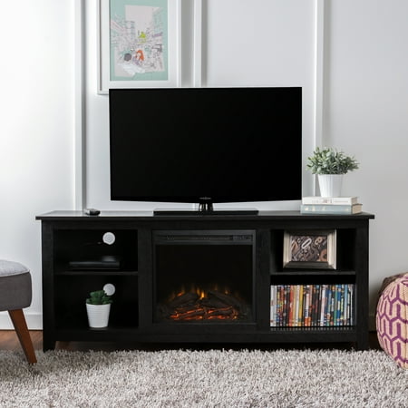 Walker Edison Tv Stand With Fireplace Insert For Tvs Up To 60 Walker Edison Tv Stand With Fireplace Insert For Tvs Up To 60 Black Com