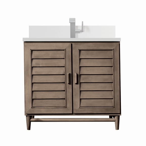 James Martin Vanities 620-V36-1Wz Portland 36" Single Basin Wood Vanity Set - Wood